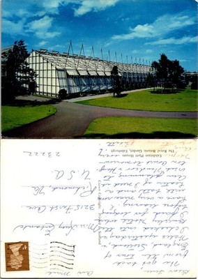 Royal Botanic Garden Edinburgh Exhibition Plant Houses Postcard Mailed Used