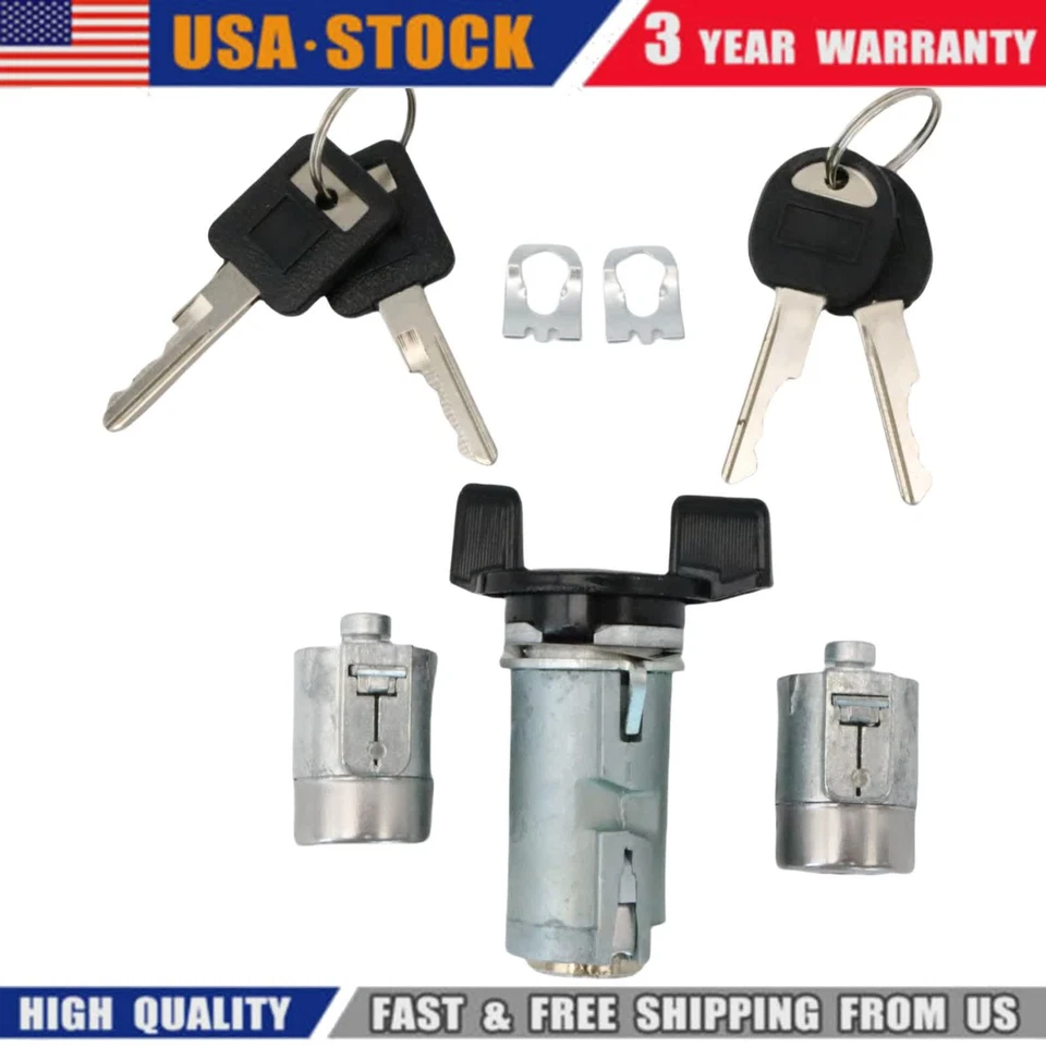 Juego de cilindros de interruptor de llave de encendido y cerradura de puerta para Chevrolet GMC Suburban 92-94 EE. UU. Foto 2 de 4