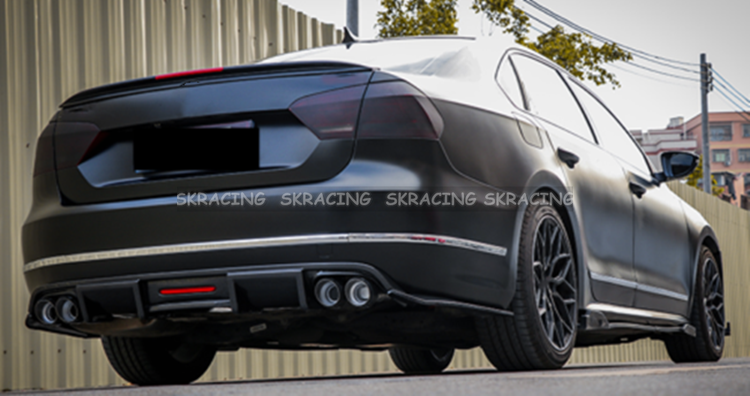 Fits For Volkswagen Passat 2011-2015 ABS Carbon Fiber Look Rear Bumper ...