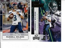 RUSSELL WILSON 2017 PANINI PLAYOFF STAR GAZING 1ST DOWN #80/99 & BASE 82