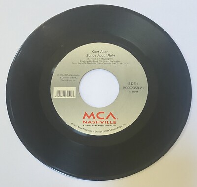 Gary Allan   Songs About Rain / You Don t Know A Thing About Me   45 Vinyl