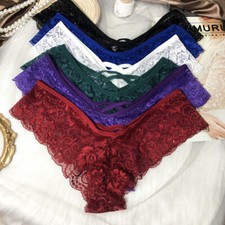 6 Packs Lot Womens French Lace Panties G string Thongs Brief Underwear Lingeries