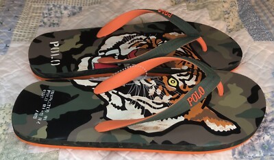 Polo Ralph Lauren Whitlebury II Tiger Camo Print Flip Flops  display picture 1