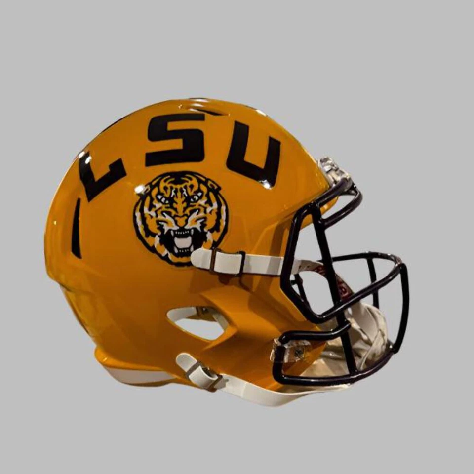 Casco de fútbol americano de velocidad réplica tamaño completo LSU Tigers - NCAA. Foto 4 de 4