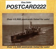 X Ship 1910 P S S GLEN ROSA BRIGHTON steamboat RPPC