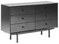 6 Drawer Chest Black ALCESTER