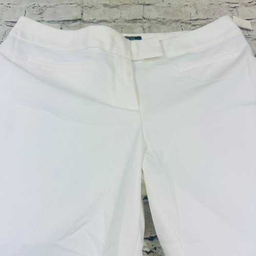 Apt 9 Pants Women's Sz.10 White Modern Fit Capri Flat Front High Rise - Picture 2 of 11