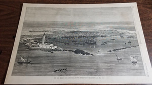 [#1832] City and Harbor of Alexandria,Egypt(Harper s-1882)