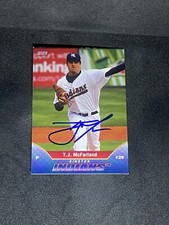 T.J. McFarland 2011 Choice Kinston Indians #15 Auto Autographed Signed MILB Card