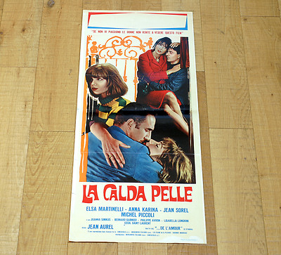 LA CALDA PELLE locandina poster affiche De l'amour Elsa Martinelli Karina V94