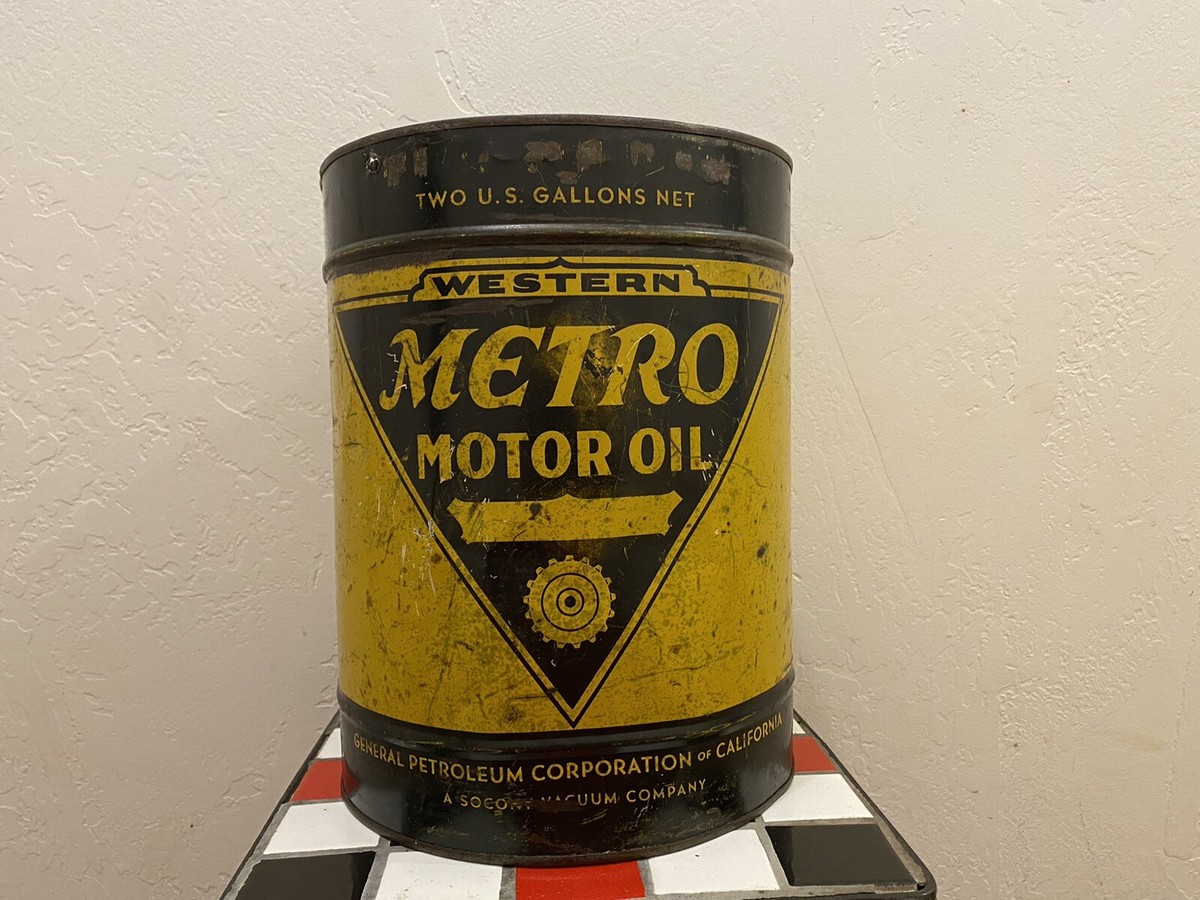 Western Metro Motor Oil Can | eBay