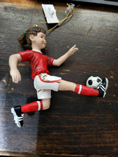 Girl's Soccer Player Ornament 3.5" tall by Kurt Adler CL 55A 