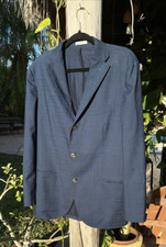 BOGLIOLI 23 DOVER BLUE LIGHT WOOL 3 BUTTON FRONT JACKET Sz 52R MADE IN ITALY