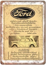 Vintage Ford Prefect 1940s Ad Retro Look Metal Sign A9802