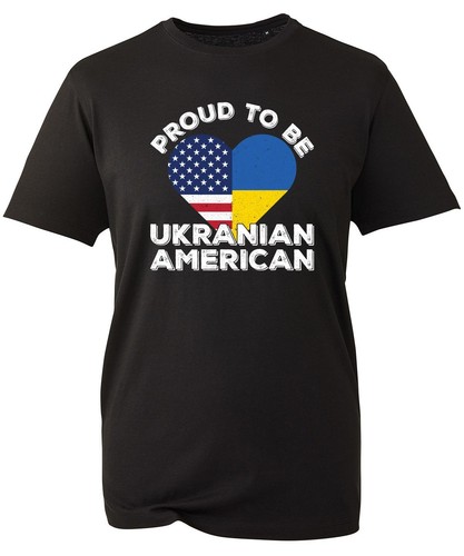Orgulloso de ser ucraniano-estadounidense camiseta bandera país amor regalo torso unisex - Imagen 2 de 3