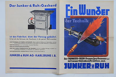 18779 Advertising Sheet Junker Ruh Karlsruhe A Miracle of Technology Gas Stoves around 1930