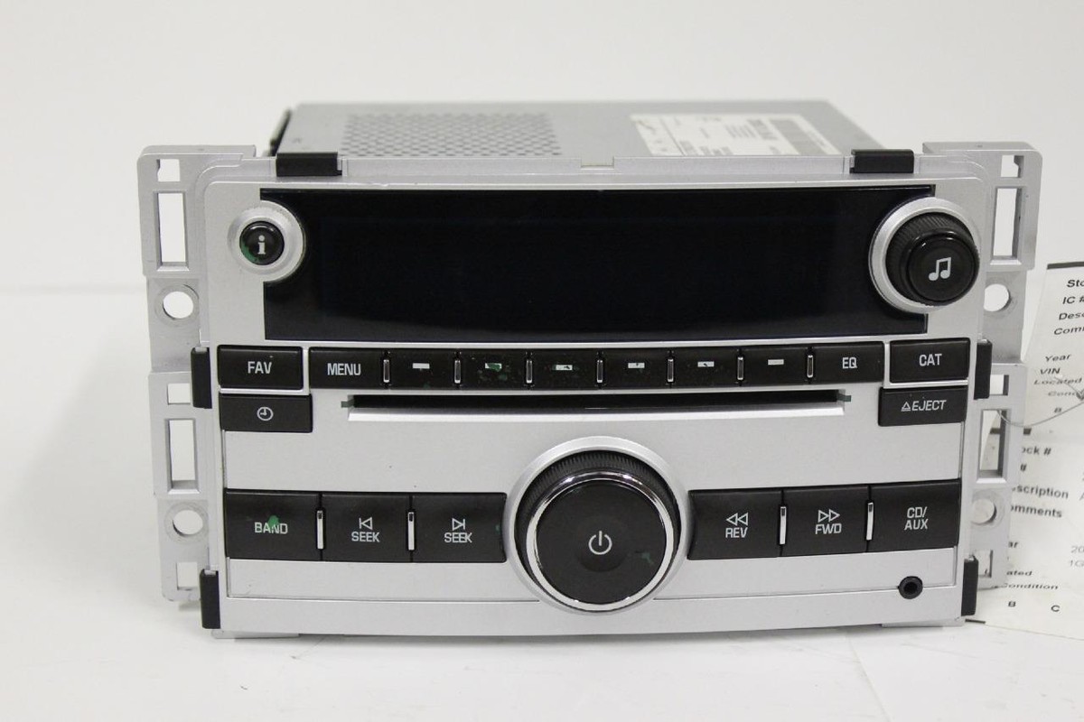 09 10 11 12 CHEVROLET MALIBU RADIO STEREO CD PLAYER 20834332 | eBay