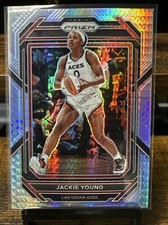 2023 Panini Prizm WNBA Jackie Young Hyper Prizm Card #121 Aces