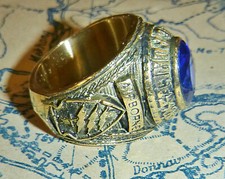 US Special Forces - MENS RING - Small Size 7.5 - Blue Stone - Vietnam War - R.6