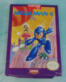Mega Man 4 (Nintendo Entertainment System, 1992) NES Game, Manual & Box WORKS