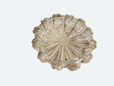 Hazel Atlas Clear Glass Fluted Round 5½" Ashtray Vintage Elegant Design