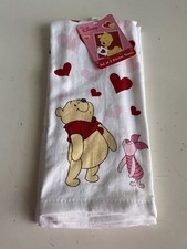 2 Pack Disney Winnie The Pooh Piglet Valentines Hearts Kitchen Towels 16 X 26