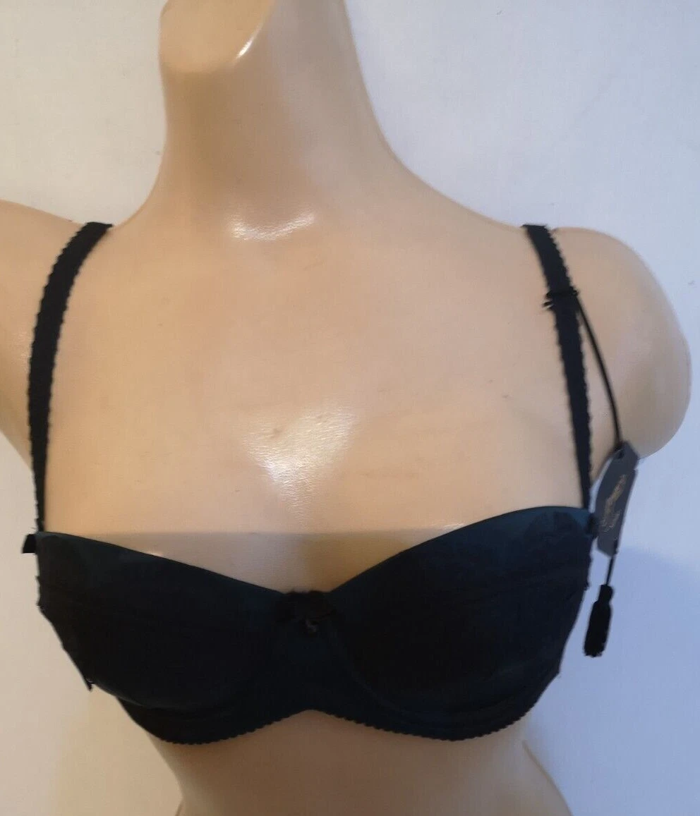 JANET REGER DARK GREEN U/WIRED BALCONEY MOULDED BRA SIZE 32C CUP