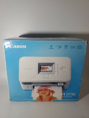 Canon SELPHY CP740 Digital Photo Inkjet Printer White Works Tested