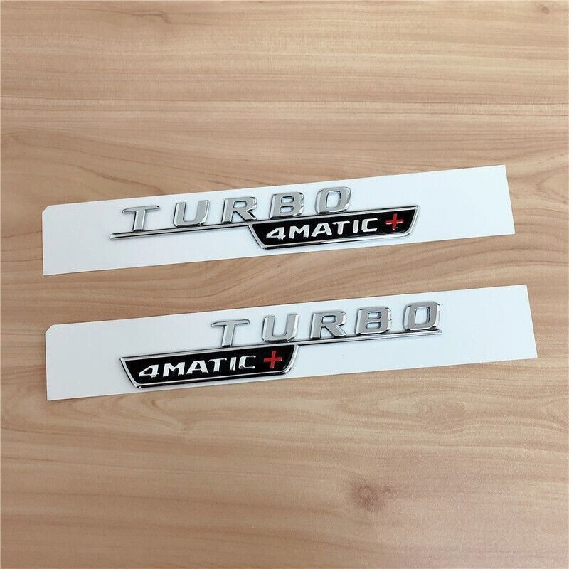 TURBO 4MATIC+ PLUS Fender AMG Emblem Chrome Badge For MB E53 CLS53 GLE53 GT53/