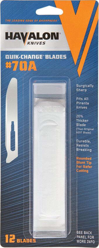 Havalon Stainless Fixed Knife 70A Quik-Change Replacement Blade 70ADZ