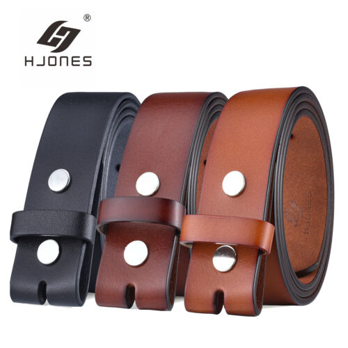 38mm Trend Mens Leather Belt Genuine Leather Strap For Pin Buckle Without Buckle-animated-img