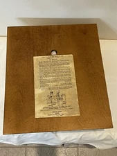 Howard Miller Grandfather Clock Back Access Door Panel Model 610-163 15 1/8 x 13