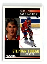 1991-Pinnacle -#139-Stephan Lebeau -Montreal Canadiens