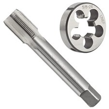 5/8"-24 UNEF HSS Tap And Die Set 5/8 x 24 UNEF Machine Thread Tap And UNEF Ro...