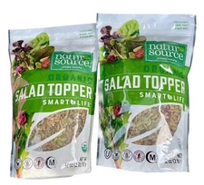 2-PACK NaturSource Organic SALAD TOPPER Smart Life Cranberries/Seeds Blend 32 Oz