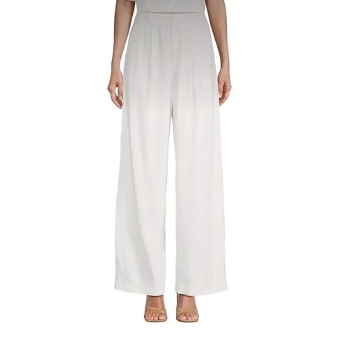 Sz 12 | NWT Antonio Melani Emmeline Linen Blend Wide Leg White Pants - Picture 2 of 5