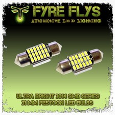 2 Pcs 6000k Xenon White 31mm Led Bulbs With 18 3014 Smd Leds 2 Pcs 6000k Xenon White 31mm Led Bulbs With 18 3014 Smd Leds