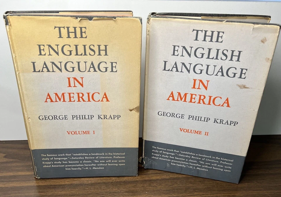 The English Language In America, G. P. Krapp, Hardcover Volume 1 & 2 - 1960 - Image 4 of 4