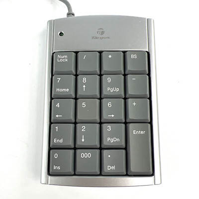 Targus USB Numeric Keypad with USB Hub Number Pad PAUK10U - TESTED