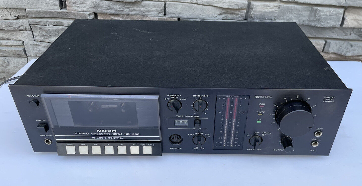 Nikko ND-990 Cassette Deck Tape Player Made in Japan For Parts or Repair *Read*