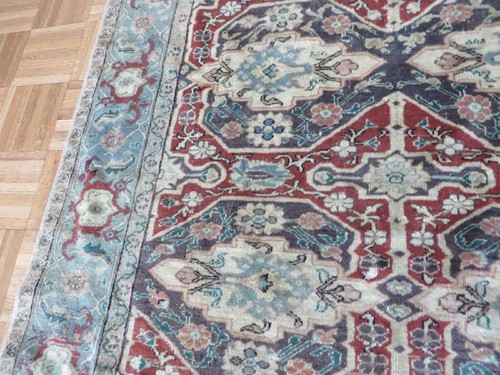 3'11 x 5'9 Hand Knotted Multi Colored Vintage Turkish Oushak Oriental Rug G11313 - Picture 9 of 11