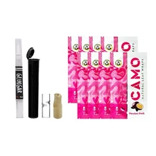Camo Natural Leaf- 8 Pack Passion Fruit - Bundle GlueGar OG 3ml, Glass &Wood Tip