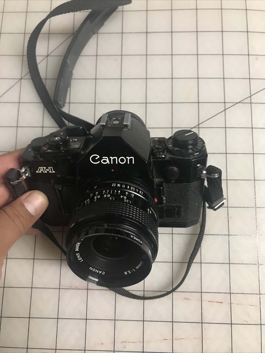 Canon A-1 35mm film camera with & 28mm 1:2.8 FD lens A1 - Nice