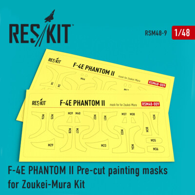 Reskit RSM48-0009 F-4 (E) Phantom II Pre-cut painting masks 1:48 for Zoukei-Mura