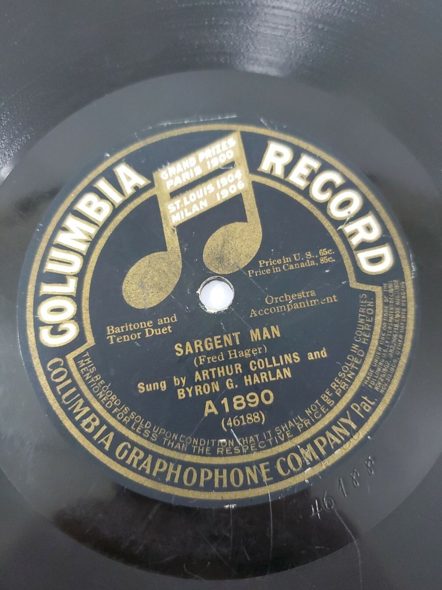 Antique Columbia 78 Phonograph Company Grand Prize Paris 1900 At