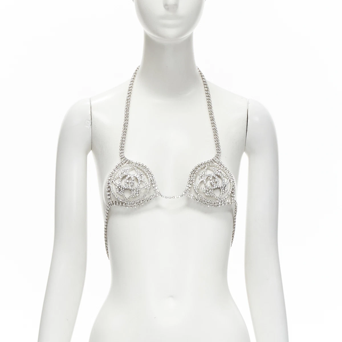 rare GUCCI ALESSANDRO MICHELE 2019 Runway GG rhinestone crystals showgirl  bra | eBay