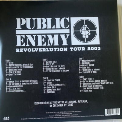 Public Enemy - Revolverlution Tour 2003 - HIP HOP *SEALED
