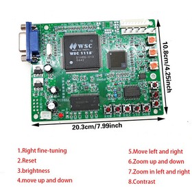 DC 24K CRT RGB CGA TO VGA Converter Board Retro Neo Geo Jamma PCB Arcade Game US