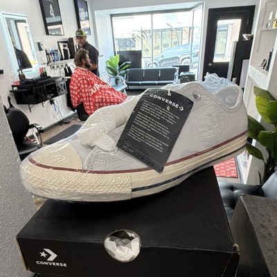 Converse Chuck Taylor All Star OX Men s US 7.5 Gray Canvas Lace-Up Sneakers