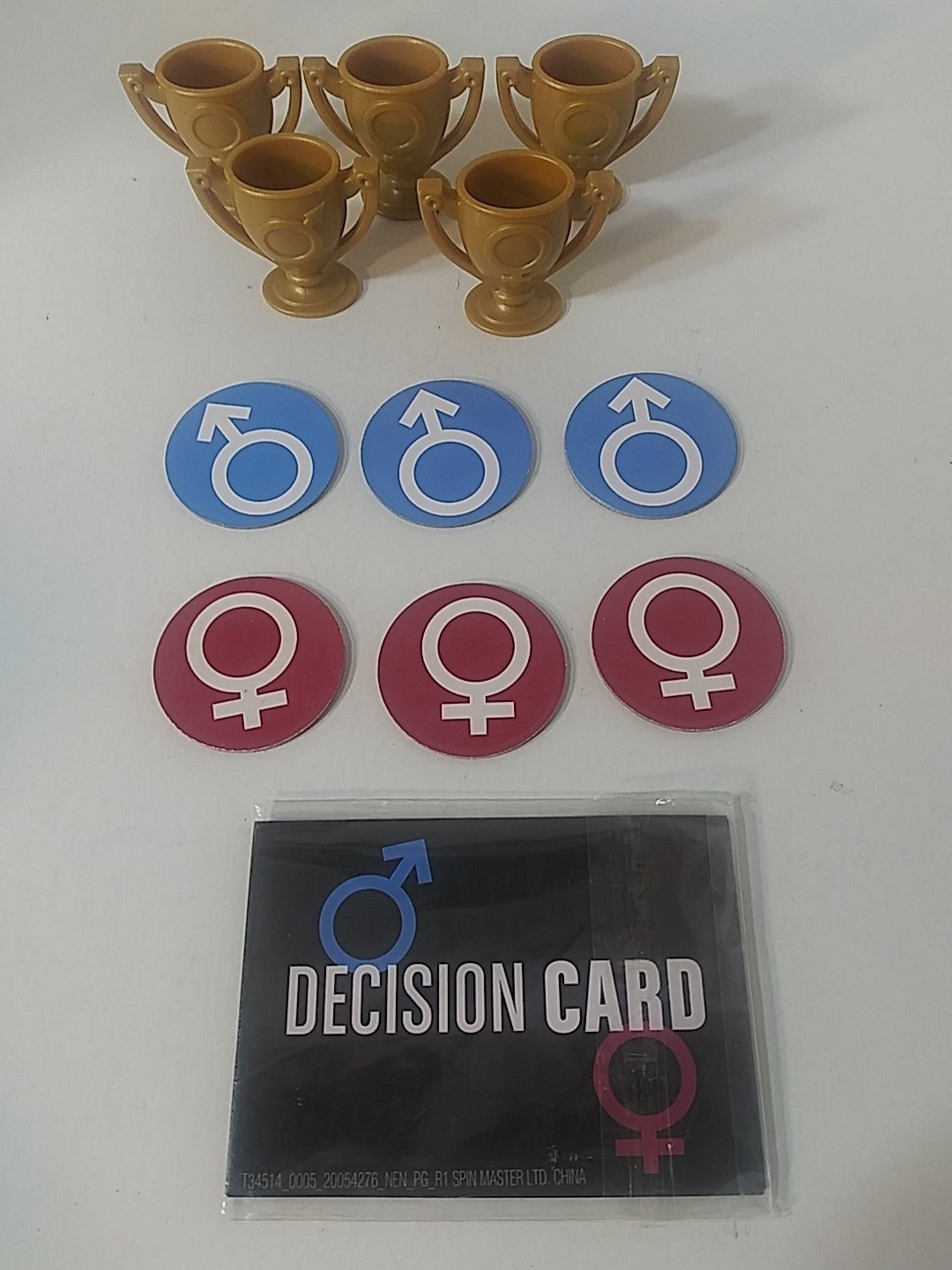 Men Vs Women Replacement Trophys Tokens